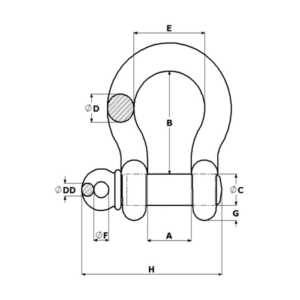 Manilha Curva Inox PR (MFI)