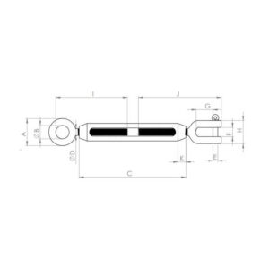 Esticadores para Cabo de Aço Tubular (ESTT) – Olhal x Manilha